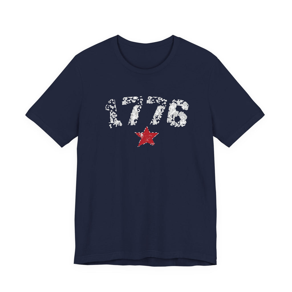 ( 4th of July! Series  ) 1776 Red Star USA Unisex Short Sleeve T-shirt