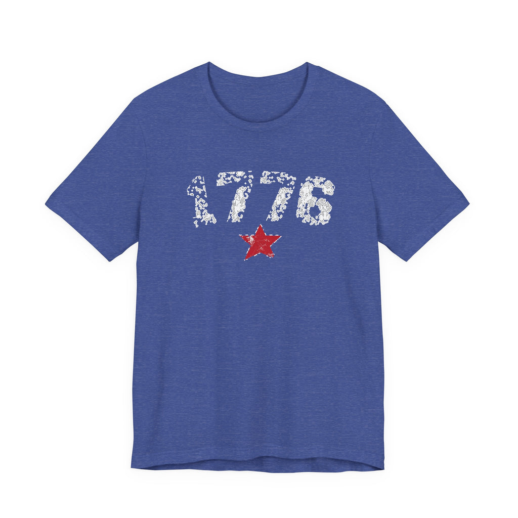 ( 4th of July! Series  ) 1776 Red Star USA Unisex Short Sleeve T-shirt