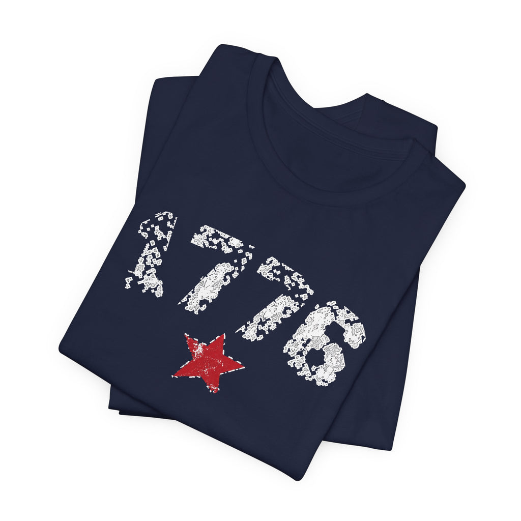 ( 4th of July! Series  ) 1776 Red Star USA Unisex Short Sleeve T-shirt