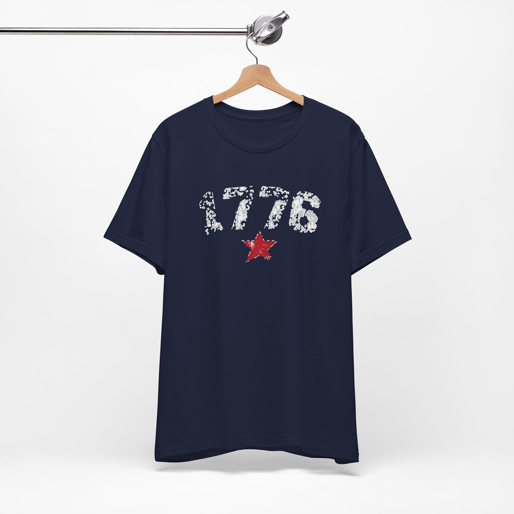 ( 4th of July! Series  ) 1776 Red Star USA Unisex Short Sleeve T-shirt