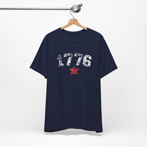 ( 4th of July! Series  ) 1776 Red Star USA Unisex Short Sleeve T-shirt