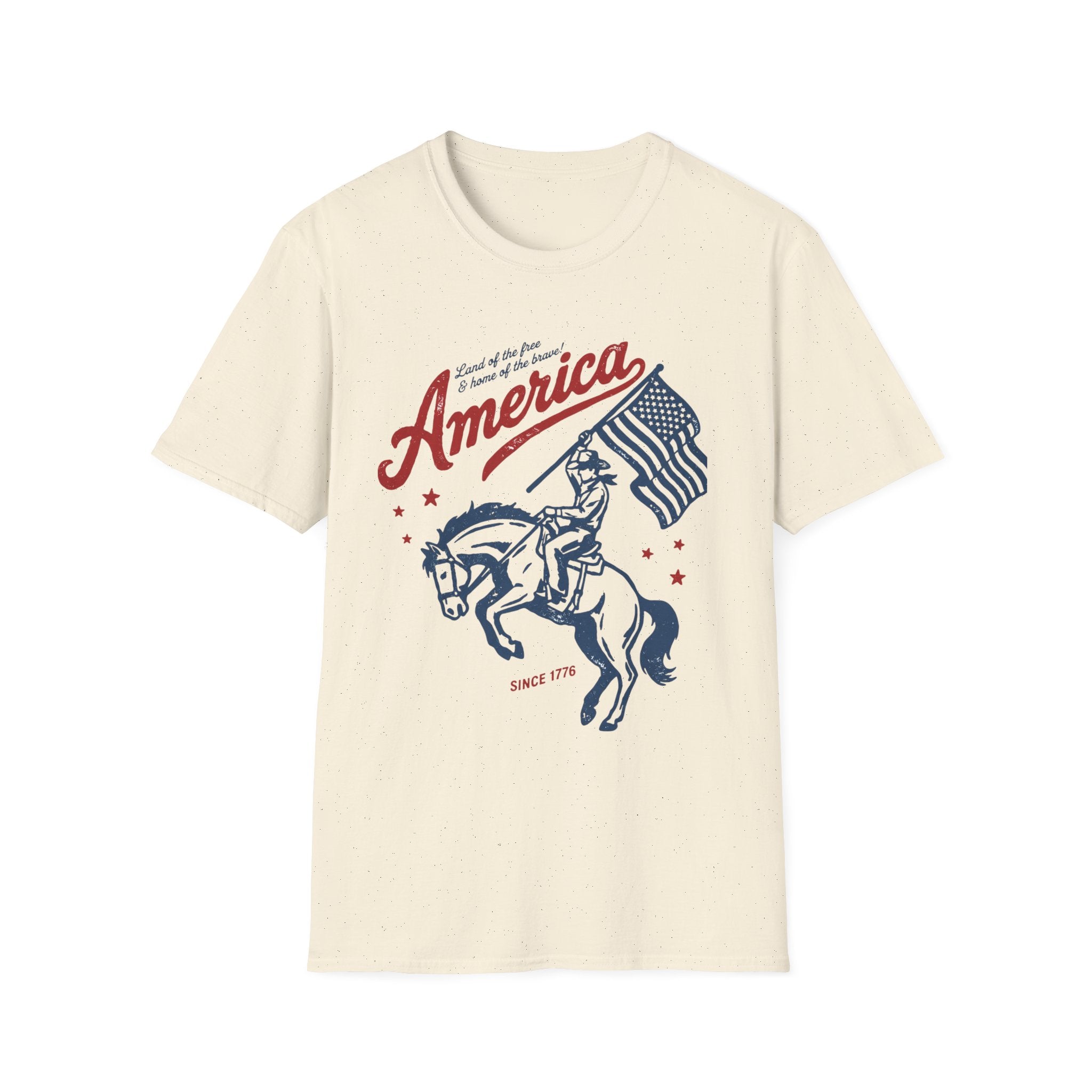 America Patriotic T-Shirt — Flag Rider Graphic Tee (Land of the Free)