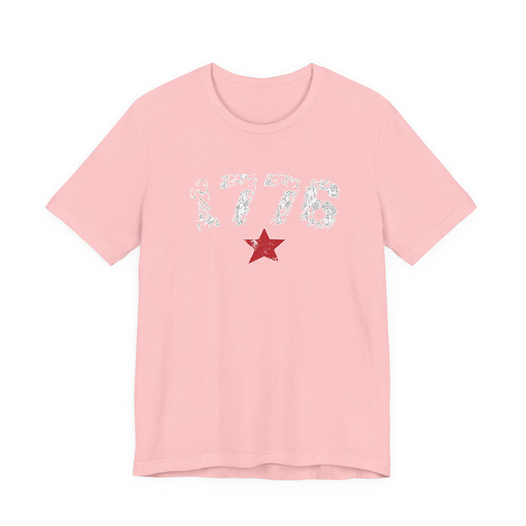 ( 4th of July! Series  ) 1776 Red Star USA Unisex Short Sleeve T-shirt